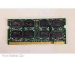 256МБ PC2-4200 DDR2 533MHz память ноутбука лэптопа ნოუთბუქის მეხსიერება notebook laptop memory