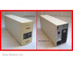 ИБП источник бесперебойного питания UPS APC Back-UPS 500 VA იუპიესი უპიესი უწყვეტი კვების წყარო APC