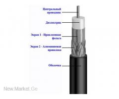 коаксиальный кабель телевизионный ТВ антенна coaxial cable TV antenna cable USA ანტენის კაბელი